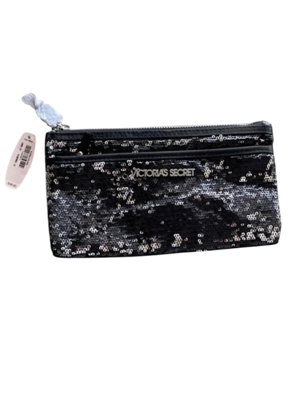 VICTORIA’s SECRET Sequin Black 2 Pocket Wallet—NWT